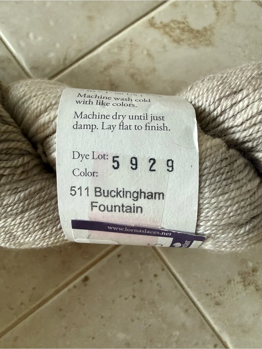 Lorna's Laces Hand-Dyed Yarn - Buckingham Fountain (Cream/Taupe)